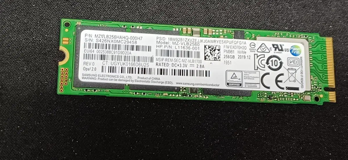 중고.m2 ssd256g 삼성